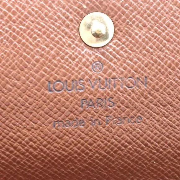 #46346 Monogram Long Flap Pocket Bill Case Zip Zipper Vintage Sarah Wallet - Picture 5 of 11